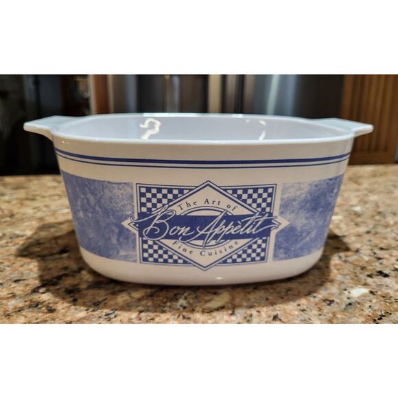 Corning Ware The Art of Fine Cuisine Bon Appetit A-3-B 3 Liter Casserole Vintage - Picture 2 of 10